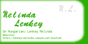 melinda lenkey business card